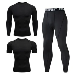 Custom logo Activewear Compression Sport Clothing 3 Pieces Outdoor Slim Fit sportswear men tracksuits for men jogging