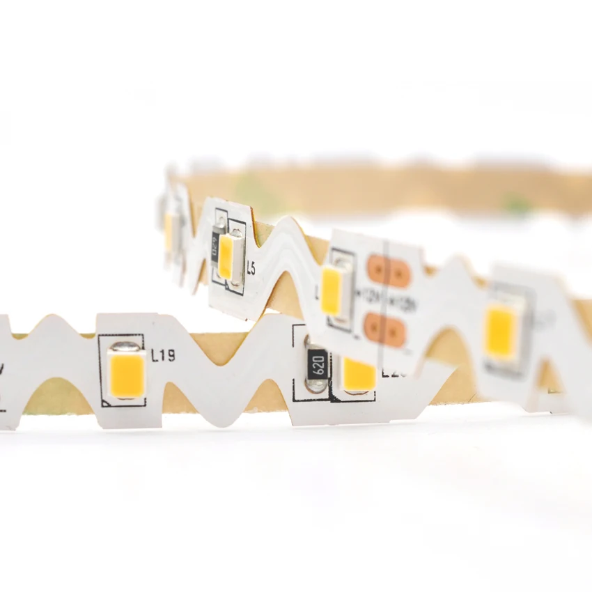 Special Design DC24V 12W/m 8mm PCB 5 Meters/roll Bendable S Shape SMD2835-60 LED Strip Light