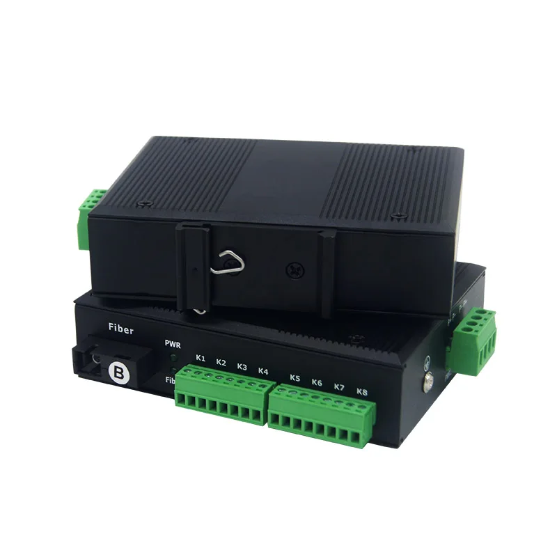 1-16 Ch Industrial Switching Value Fiber Optical Transceiver Converter Bi-directional Switch Value Optic Extender