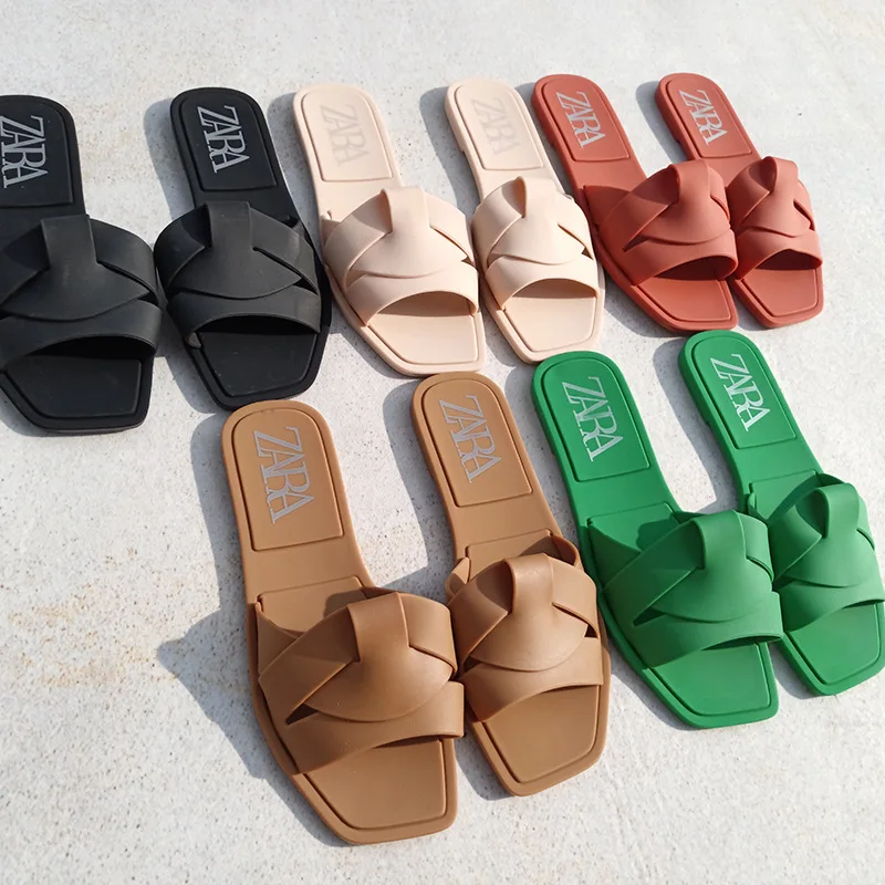Fashion Trend Summer Slippers Sandals Pu Slippers For Women Luxury - Buy Pu Slippers For Women Luxury,