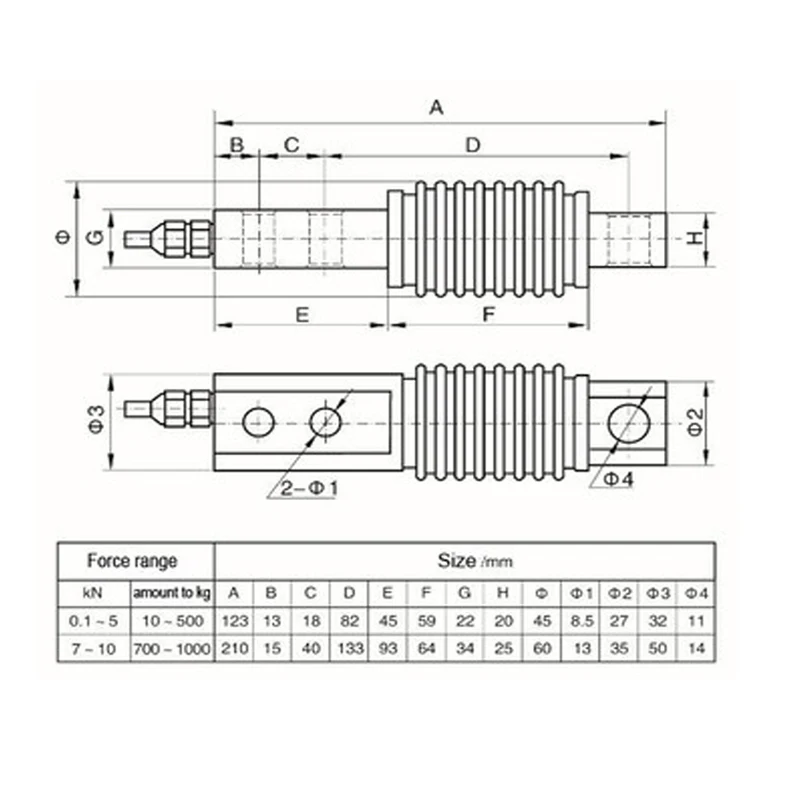 10kg,20kg,30kg,50kg,100kg,200kg,300kg,500kg bending beam load cell of ripple pipe weighing sensor