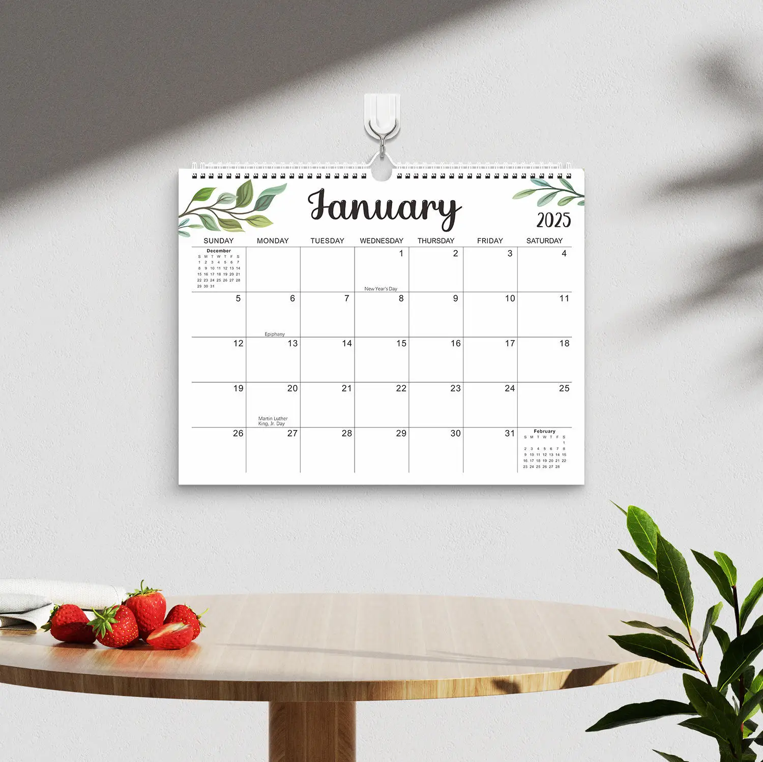 Promotional custom 2025 Schedule planner Coil binding Wall calendar Monthly plan calendar Business supplies
