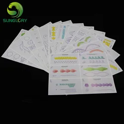 Baking Tools 12PCS Piping Cream Decorating Practice Board 23 Pages Icing Pastry Beginner Paper Including 1PC Transparent Plate