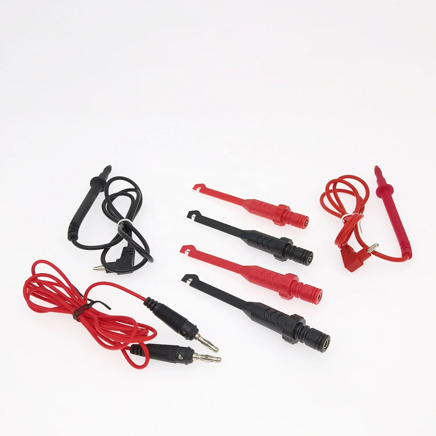 Automotive Insulation Wire Piercing Pin Multimeter 2MM 4mm Banana Plug to Hook Clip Grabber Test Puncture Probe With Lead Cable