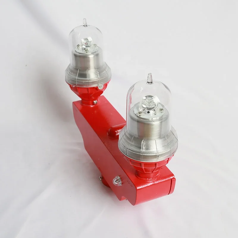 LS810D aircraft warning light double for telecom tower ,building,cranes,airport