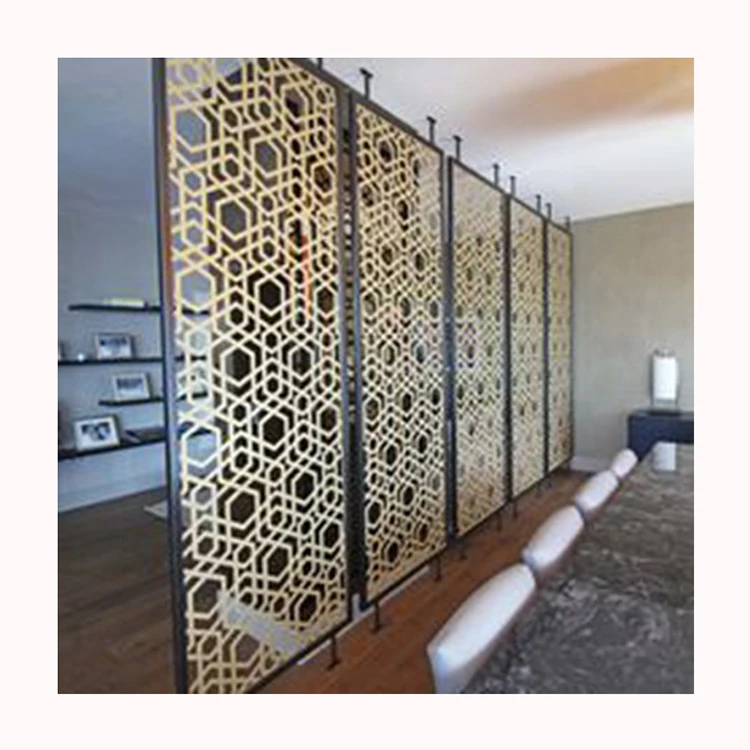 Laser Cut Metal Panel Room Divider Decorative Metal Panels Hotel Room Divider