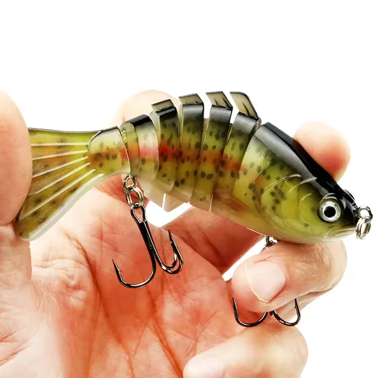 High Quality 100mm 15.5g Sinking Freshter Baits Mulit Jointed Segmented Swimming Vividly Hard Body Fishing Lures for Trout
