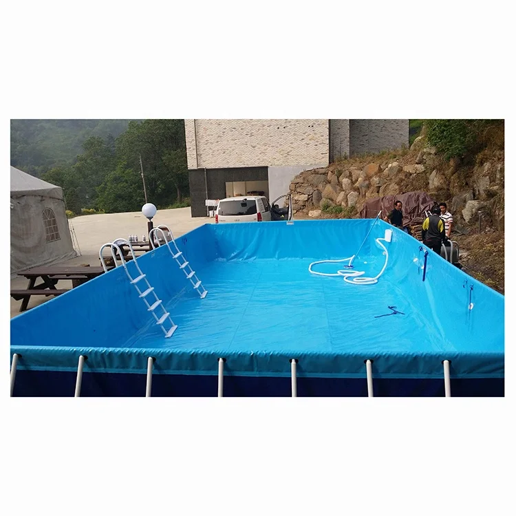 PVC Rectangle Steel Metal Frame Swimming Pool for Sale/inflatable water pool