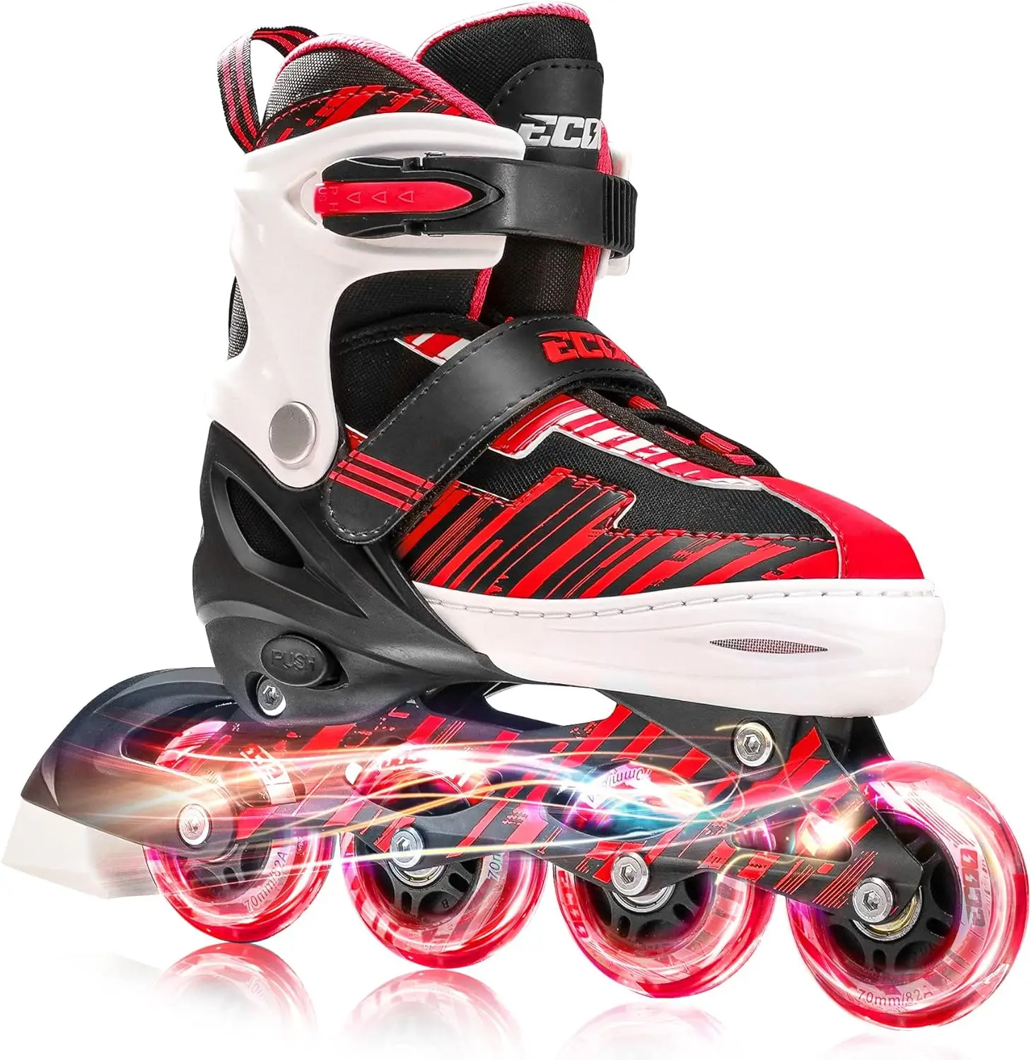 New Fashion Design Hot Sale Full Flashing PU Wheels Aluminium Frame Speed Inline Skate Shoes