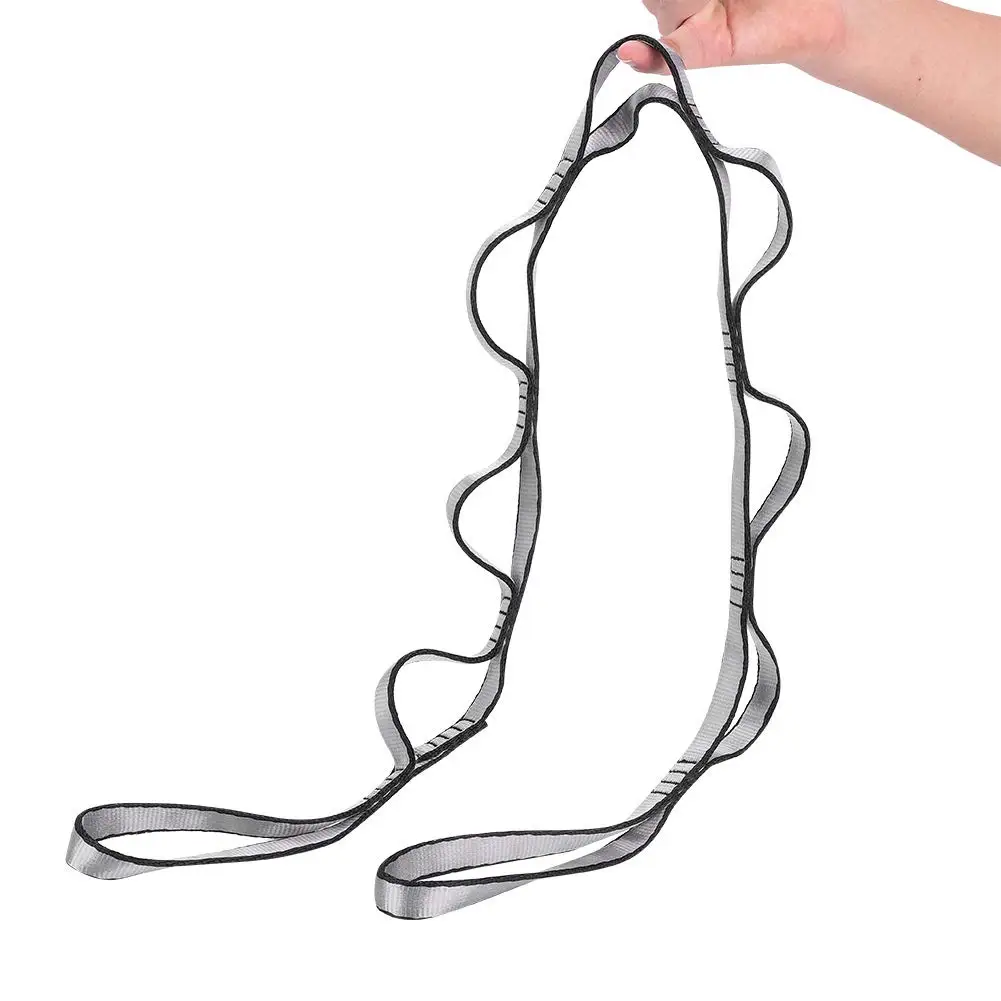 daisy chain belt gym exercise high quality mat carry d ring flexibility foot&leg yoga stretch strap