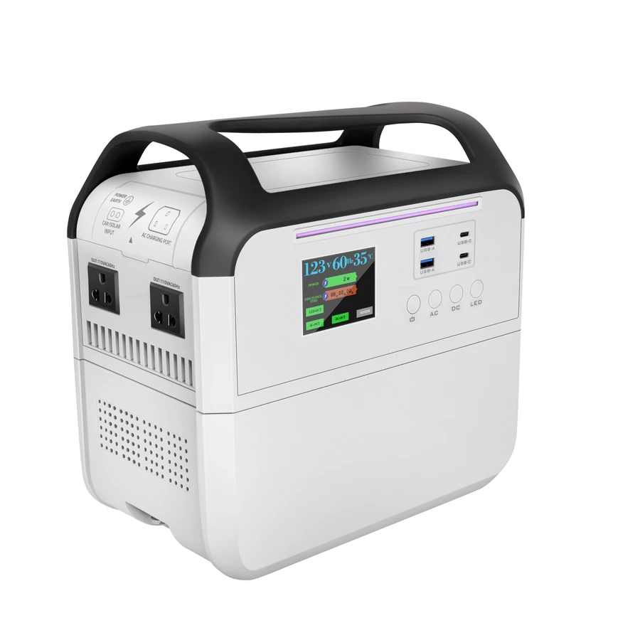 Outdoor Energy Storage Power Supply 800W Lithium Ion Batteries Portable Power Bank