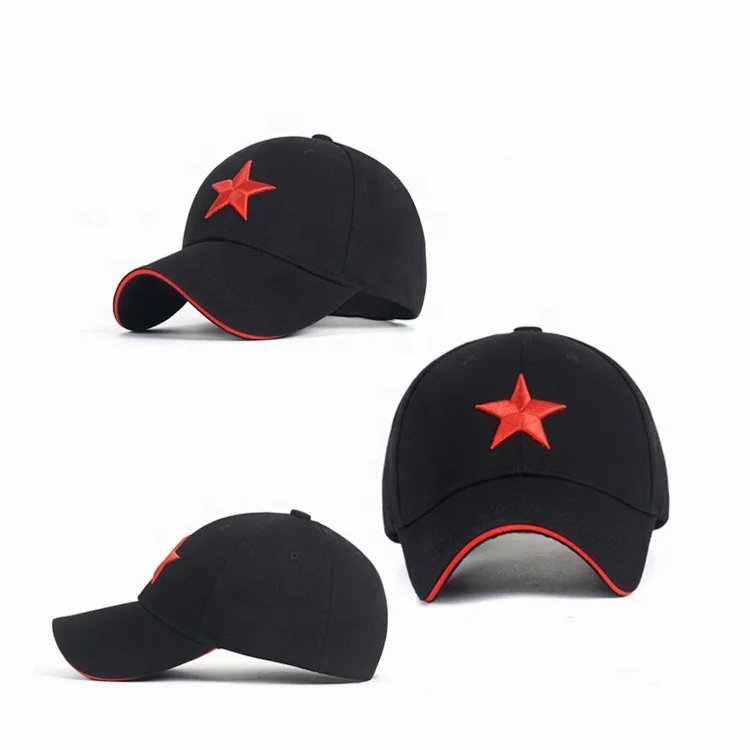 Custom 6 Panels Embroidery Patch Hat Custom Cotton Cap with White Sandwich Scrub Cap Embroidery Cap