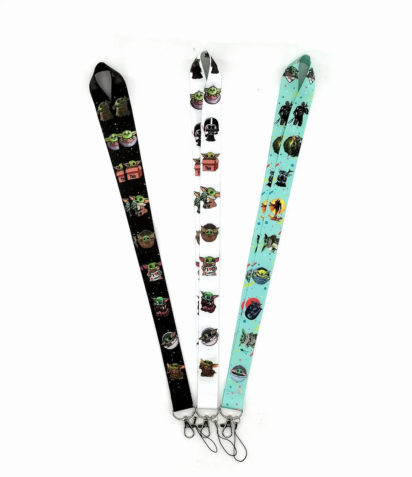 Custom Logo Cute Cartoon Star Baby Yoda Wars Lanyard Wholesale Phone Lanyards Polyester Anti-Lost Promotional Gift Neck Strap