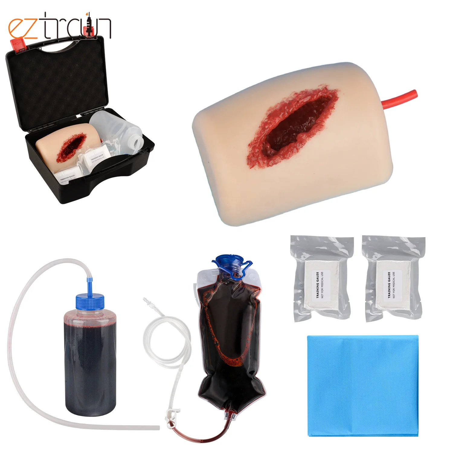 Medical Science Nursing Supplies Open Wound Packing Trainer Wound Care Kit Thigh Laceration Wound Packing Simulator