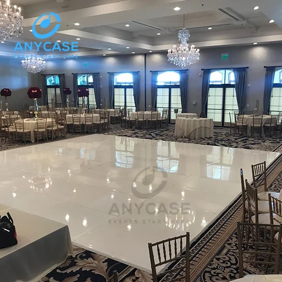 Wholesale portable cheap hotel wooden dance floor tiles without screw hole for sale