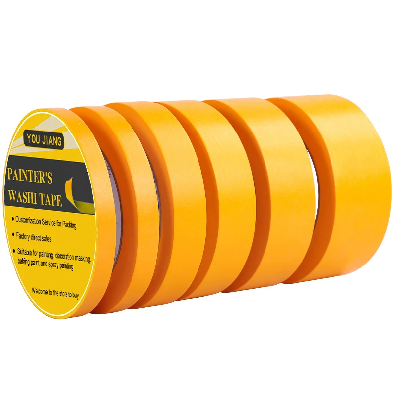 YOUJIANG Wholesale Uv Resistance Painters nippon automotive colored masking tape 32mm for painting masking tape jumbo roll