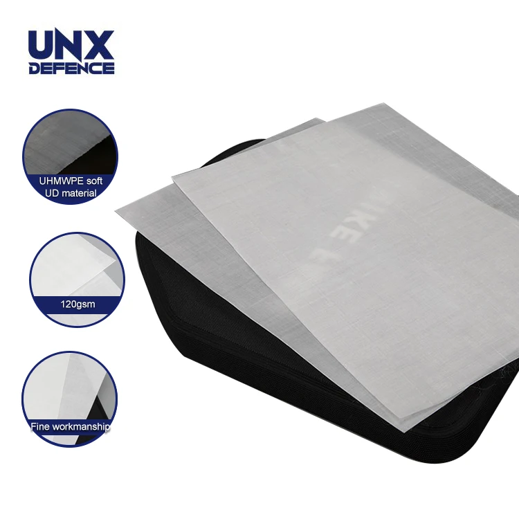 Professional Manufacturer 120Gsm Area Density Hppe Nij Iiia Br1 Bulletproof Material Soft Body Armor For Vest