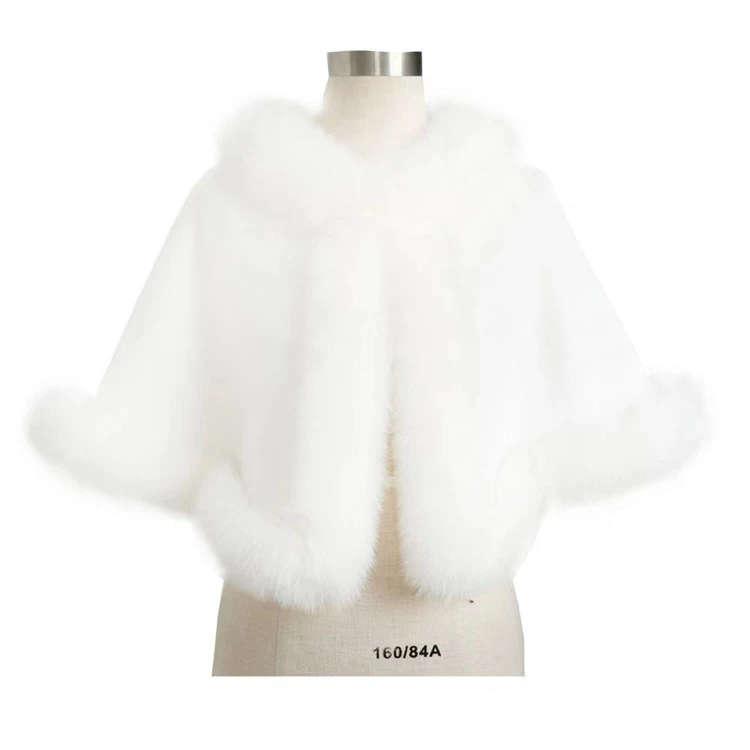Мягкая Высококачественная Женская модная накидка, меховое пальто, акриловое Вязаное пончо из лисьего меха для женщин, накидка
