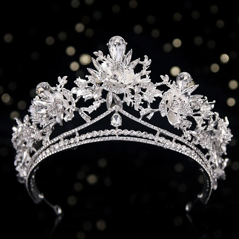 2023 New Crystal Bride Tiara Crown Bridal Tiaras Head Jewelry Diadem Headbands Tiaras and Crowns Wedding for Women