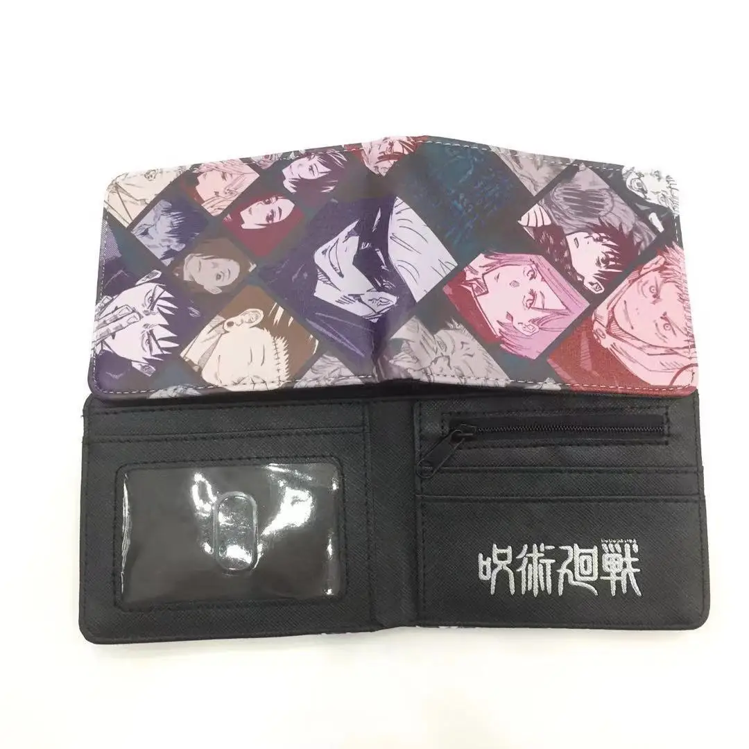 40 Styles Anime New Design Short Wallet Jujutsu Kaisen Student Coin Purse PU Leather Wallet
