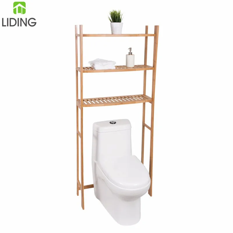 Bamboo Over the Toilet Spacesaver Bathroom Storage Rack
