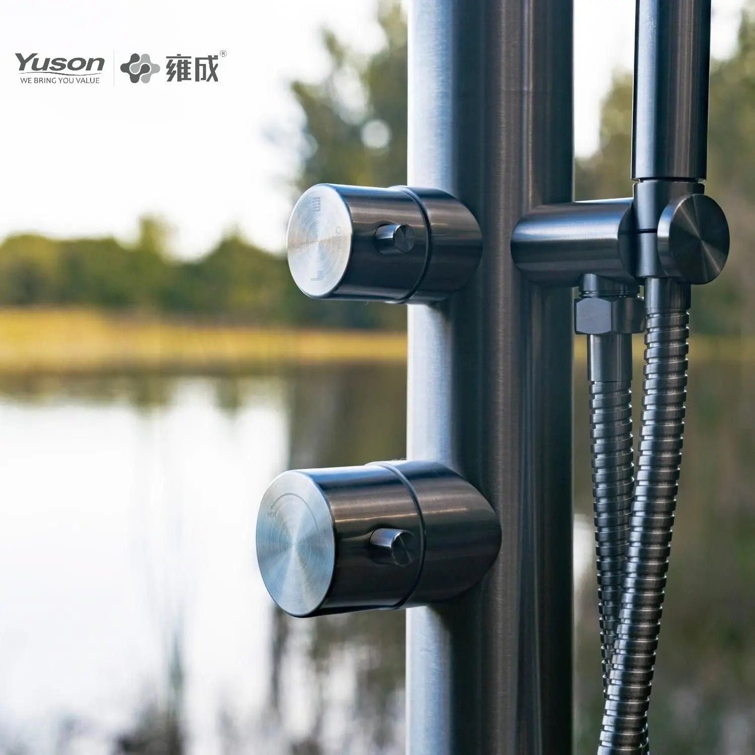 YUSON YS78642B Bestseller Stain proofing stainless steel 304 outdoor shower garden pool baby shower sets