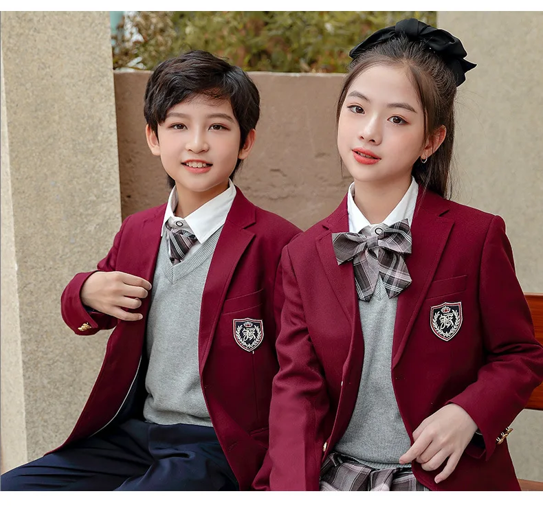 2024 New Product Customization School uniform suits custom fabric and pattern school suit blazer pants skirt school uniform