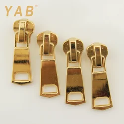 YAB Высококачественная фурнитура для сумок металлическая застежка-молния пользовательский выгравированный логотип золотая