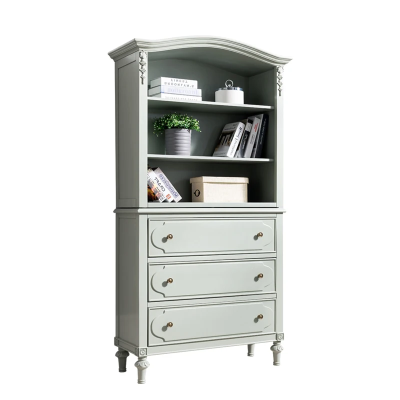 Solid wood simple modern bookshelf shelf storage cabinet complete large storage cabinet bookcase