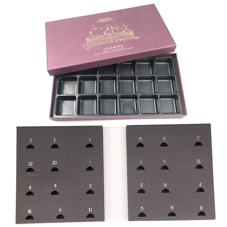 Custom Logo New Design Deluxe Luxury Food Packaging Gift Wrapping Candy Dessert Sweet Chocolate Truffle Box