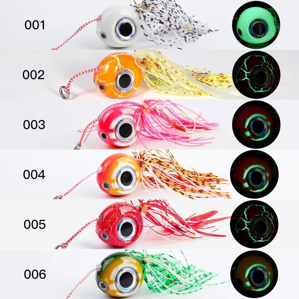 High quality 40g - 120g Sea Inchiku Slider Fishing jigs Luminous Saltwater Kabura snapper jig With Rubbers lure skirts