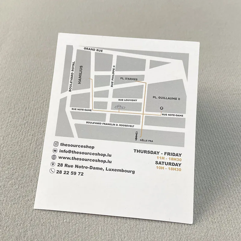 Customized Logo Design Printed Art Paper Double-sided Polaroid Size Small Postcard Greeting Card Custom Business Thank You Cards
