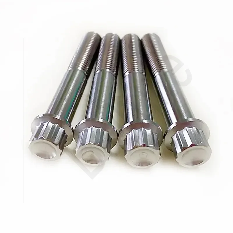 BRT Factory Supply Titanium 12 Point BBS  Split Rim Bolt M7/M8X32mm Wheel Lug Bolt with Hex Flange for Car