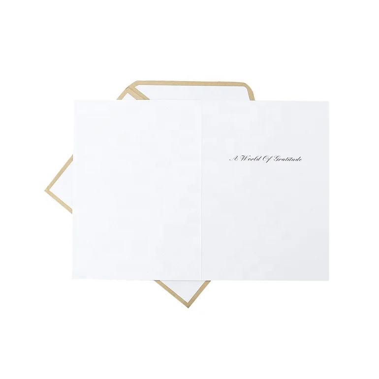 Custom Handmade Shiny Gold Foil Glitter Cards, Thank You Invitation Greeting Cards