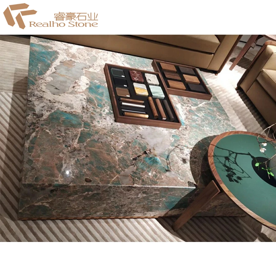 Hot Sale Brazil Luxury Stone Amazon Green Granite For Flooring Steps Tabletops