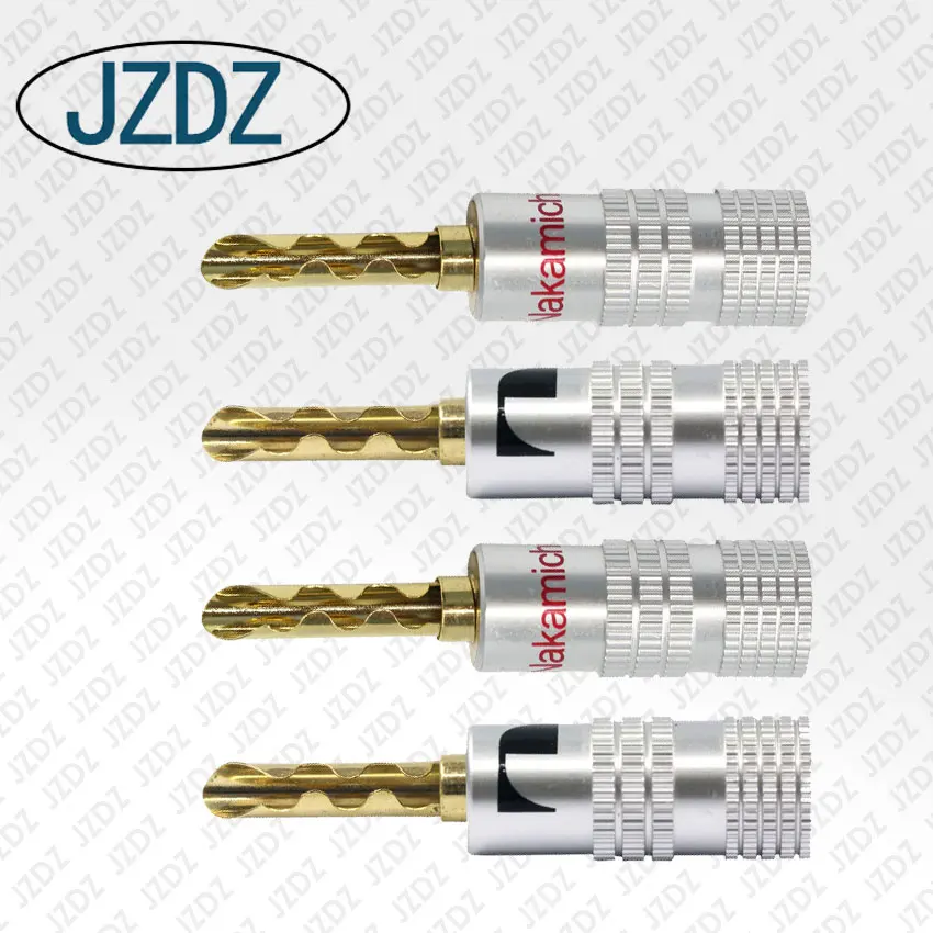 
JZDZ J.10054 High quality copper plated 4mm banana plug without welding Stereo 4mm banana plug 