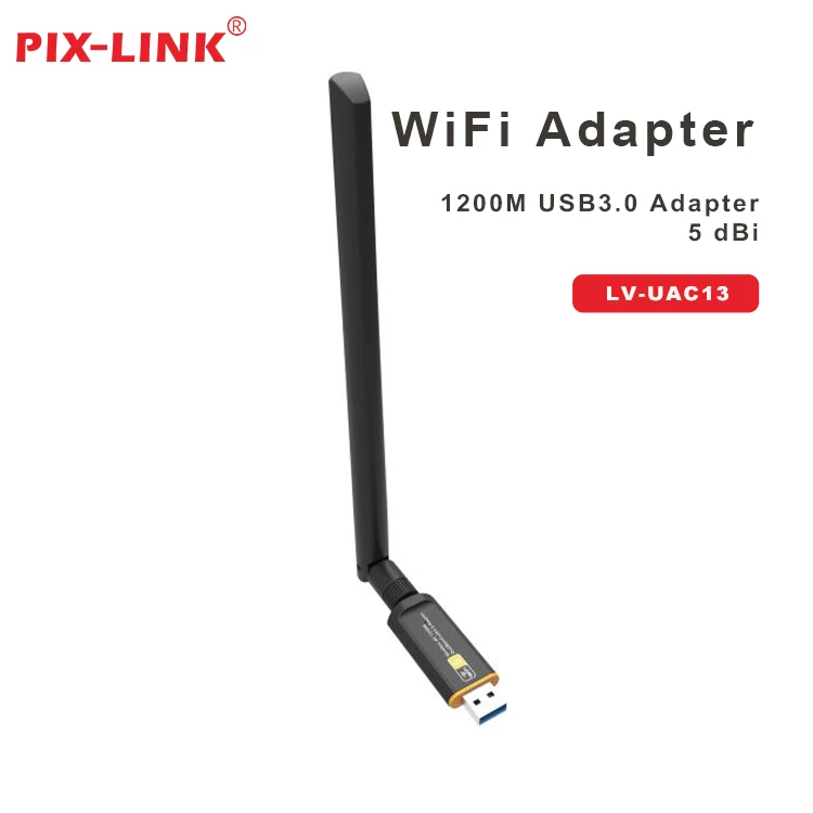 PIX-LINK Custom Logo Gigabit USB Interface External Wireless Network Card Adapter Through-Wall Receiver Stocked Wifi Receiver