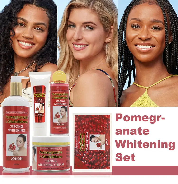 Natural Skincare Set Anti Aging Facial Body Ladies Beauty Rejuvenating Glutathione Whitening Brightening Skin Care Set