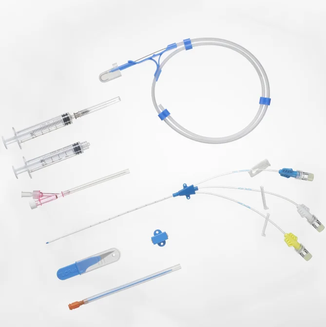 TUOREN medical consumables disposable triple lumen hemodialysis Central Venous Catheter Puncture cvc kit with CE