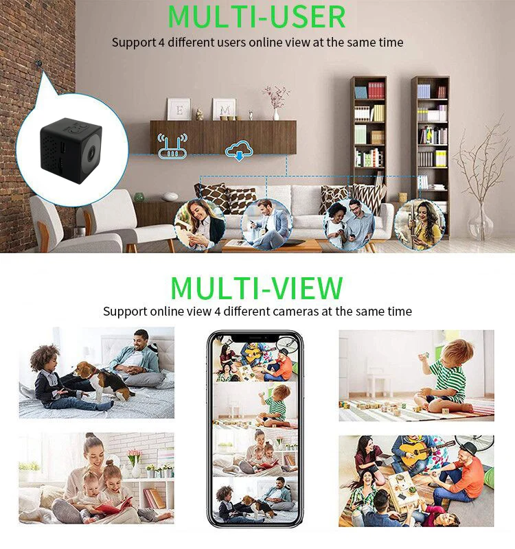 
Continuous 10 Hours Working Time HD 1080P Video IP WiFi Wireless Nanny Invisible Battery Secret Small Mini Spy Hidden Camera 