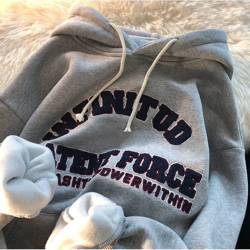 Custom Flocking Hoodie Sweatshirt Streetwear Embroidery Pu for men