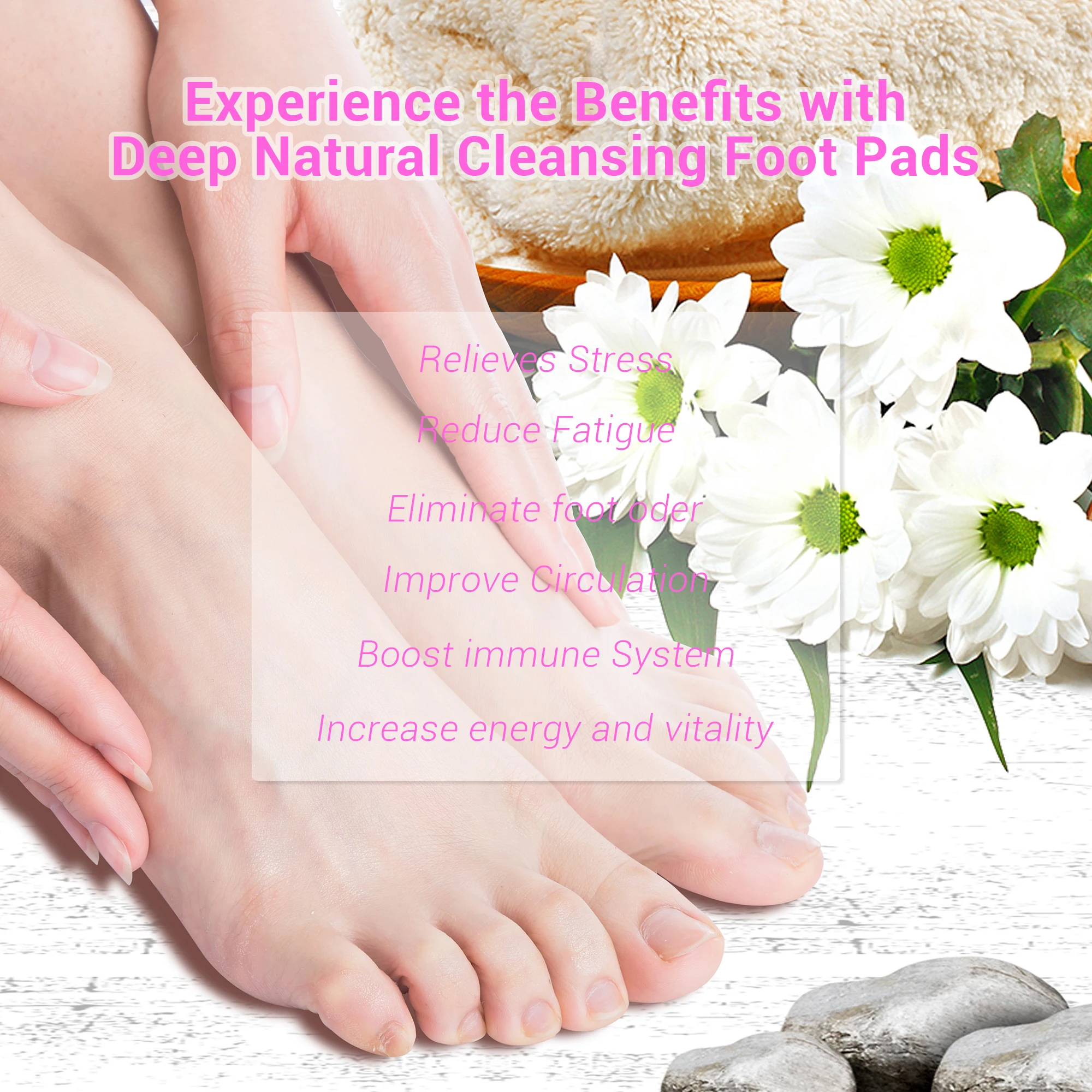 Natural Effective Detox Foot Patch for Stress Relief, Better Sleep