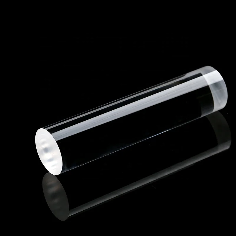 heat-resistan optic clear light guide quartz rod semicircular transparent borosilicate quartz glass rod