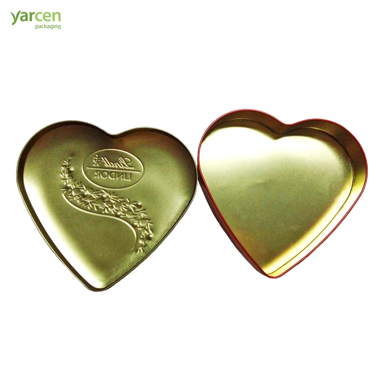 Red Heart Shaped Lovely Cartoon Chocolate Magnetic Gift Tin Box