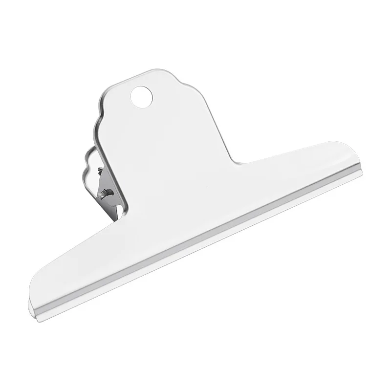 Large Strong Metal Iron Bag Clip Stationery Folder with Sub Mountain Shaped Butterfly Painting Board for Sealing Bags