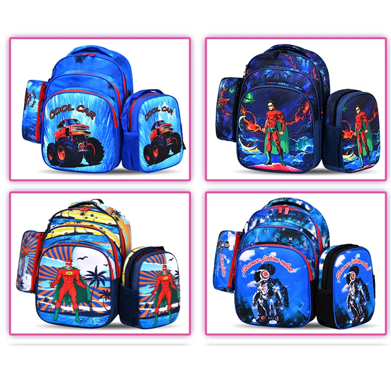 fashion 16 inch 3 pieces set 3D EVA original cartoon character design  bolsos escolares  school bag for kids
