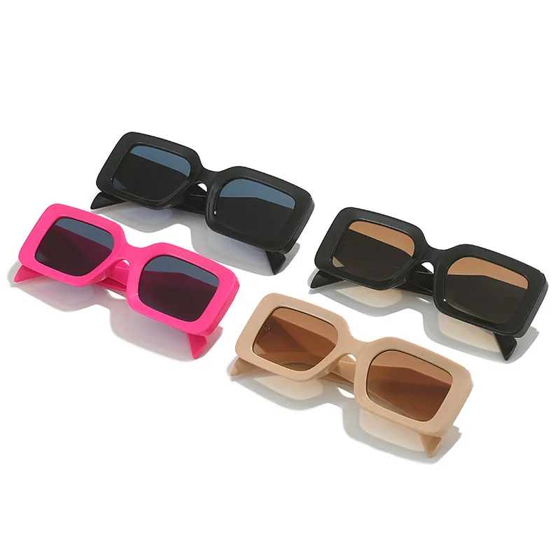 Luxury Brand Designer Vintage Deep Pink Sunglasses Women Classic Big Frame Fuchsia Sun Glasses For Female Rose Red Eyewear