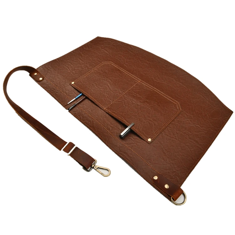 Shang Mei Yuan factory ultifunction cotton fabric soft breathable reusable half body canvas aprons waist length cooking apron