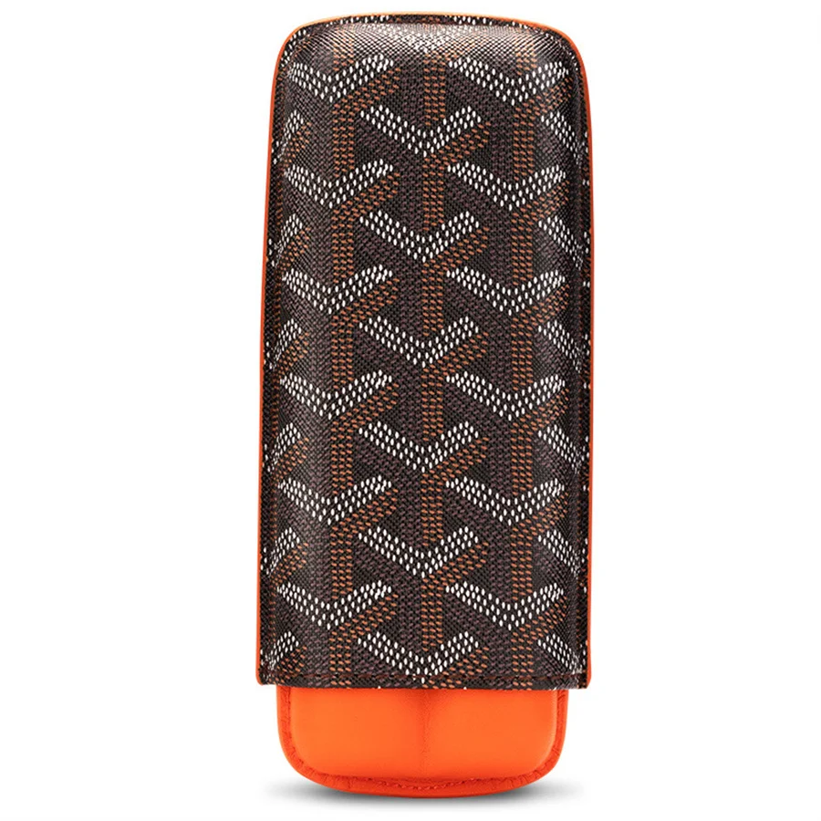 Elegant Vintage Style Crocodile Pattern Leather Cigar Case Travel Cigar Holder Sleeve for 2 Fingers