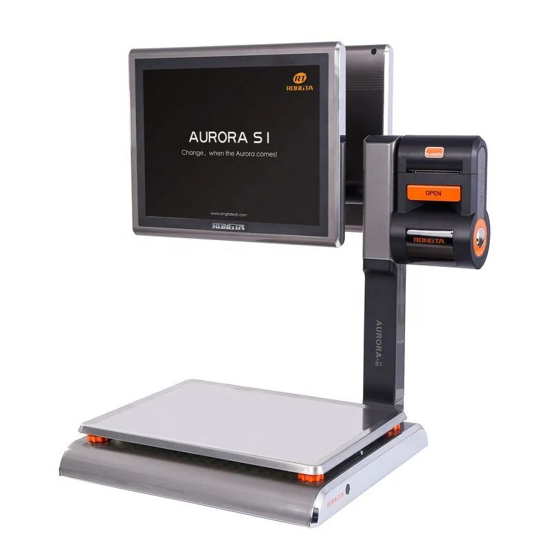 Touch screen display weighing machine with thermal receipt printer pos scale